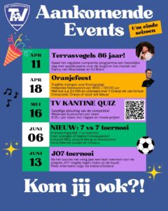 Terrasvogels evenementen 2026 einde seizoen